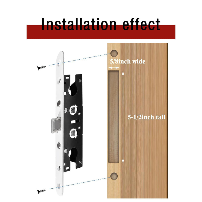 Storm Door 2 Point Bolt Mortise Lock Body,Replacement Fit Pella Storm Door Handleset Part,White Face Plate