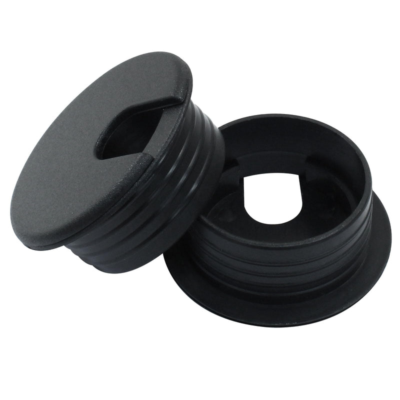 1-1/2" Desk Grommet Black, 2pcs Desk Table Plastic Cable Hole Cover pc Computer Desk Round Wire, Table Cord Wire Organizer Caps, Desk Hole Grommet for Home, Office, TV Stands Tabletops 1-1/2" / 38mm 2