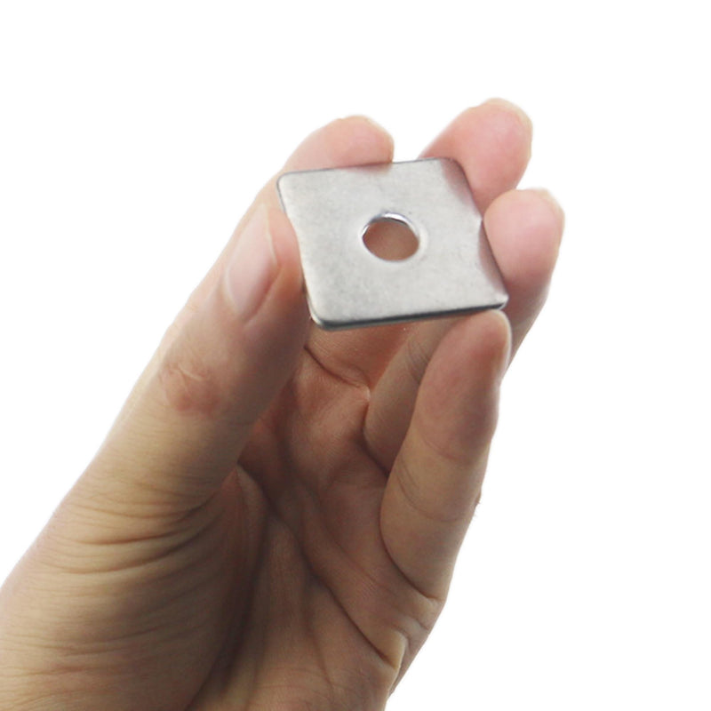 10 PCS Flat Square Plate Washers, M8x30x30x2 mm 304 Stainless Steel Square Flat Bearing Plate Washers Pad Spacer Gasket for Hardware Fastener, Fit for 5/16" Bolt, Thickness 2 mm, Silver, LXLVOUEG M8 X 30 X 30 X 2 mm Stainless Steel-Silver-10 PCS