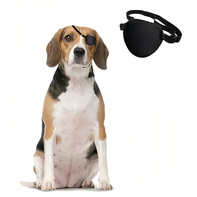 MANON ROSA Dog Eyepatch - Protective Cover for Small, Medium, Large Dogs and Cats With Canine Injuries After Surgery, Wounds, Missing Eye (Medium) 01