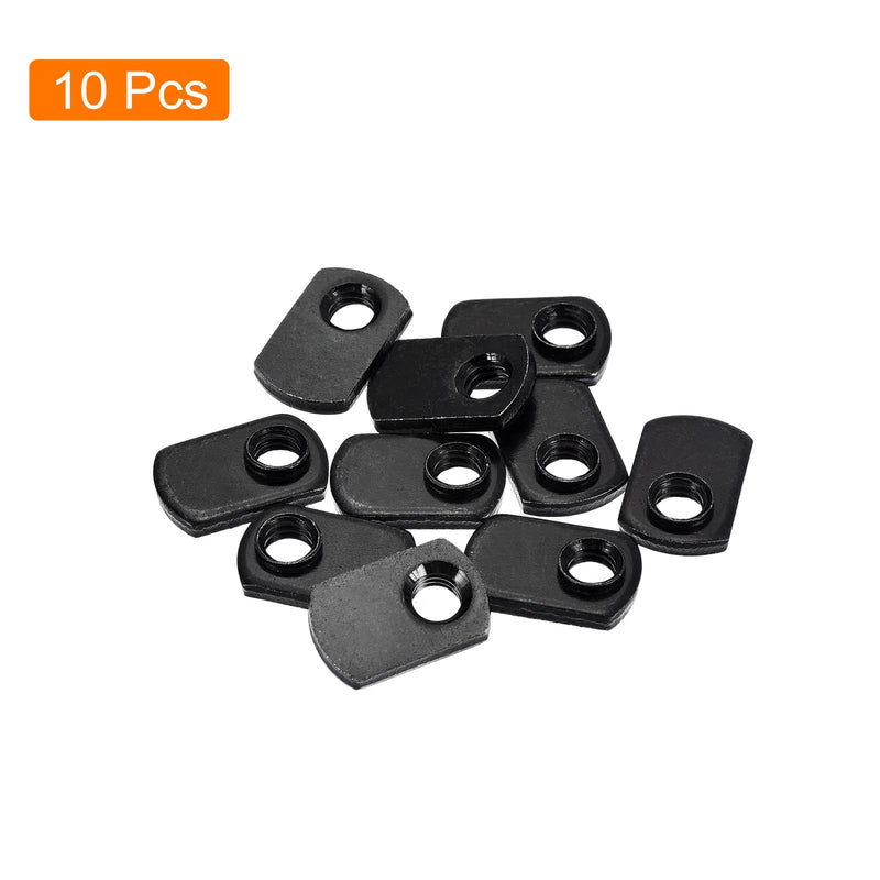 uxcell Slide in T-Nut with Offset Thread, 10Pcs 5/16"-18 Carbon Steel Zinc-Plating Nuts for T Track Extrusions 10