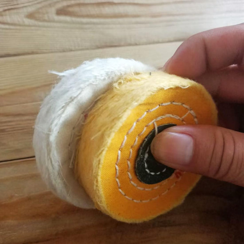 𝐋𝐮𝐨 𝐤𝐞 3 Inch Polishing Wheel for Bench Grinder - 2 Pcs Buffing Wheel (50 Ply), 10 mm Arbor Hole Cotton Sanding Wheel - NewNest Australia