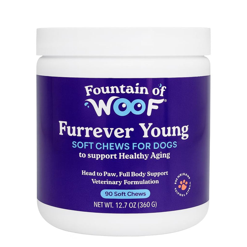 Furrever Young Soft Chews – Senior Dog Healthy Aging Supplement with Antioxidants for Mobility, Immune Health & Cognitive Support – Natural Senilife Alternative (90 Count)