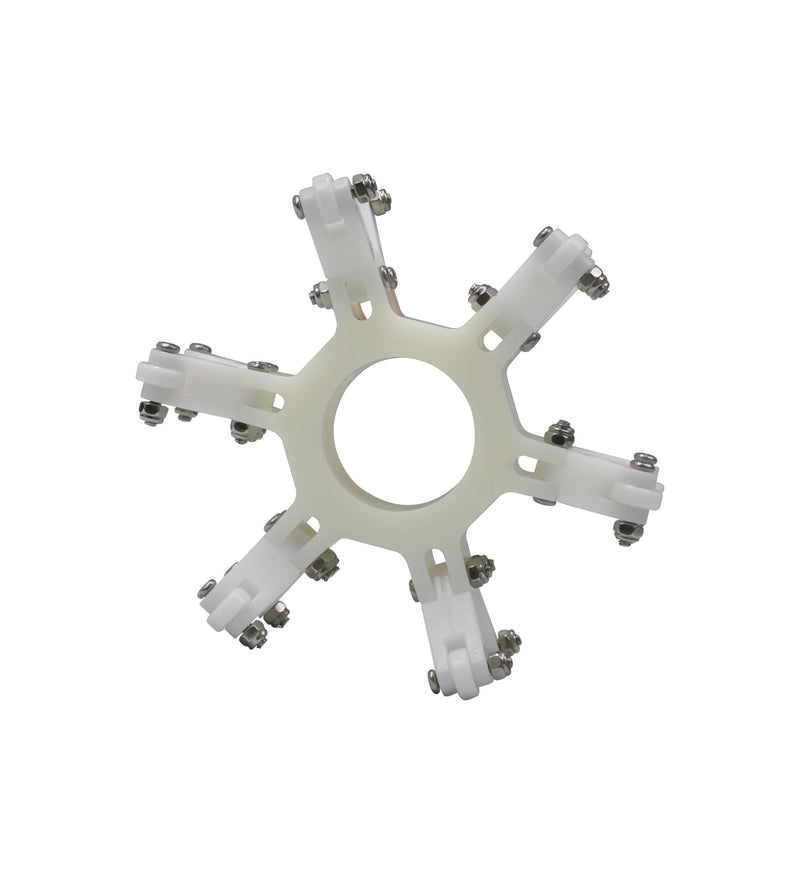23mm Sewer Inspection Camera Protective Cover, 104mm Sewer Camera Head Center Guide Wheels,White Plastic, Accessory for Pipes Over 104mm