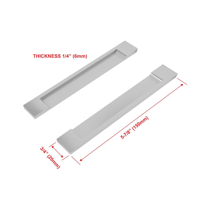 HRX STB Self-Adhesive Edge Fingerpull Door Handle - Screwless, Peel and Stick on Glass, Wood, Metal, Plastic - Sliding Doors Knob for Kitchen Fronts, Drawers & Dressers Panels - 2 Pack - Black