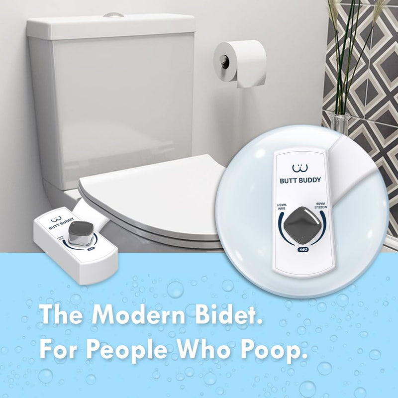 Bidet Toilet Attachment – A Non-Electric Self Cleaning Fresh Water Sprayer with Adjustable Water Pressure Nozzle & Easy Home Installation (Self Nozzle Cleaning | Gentle Wash)