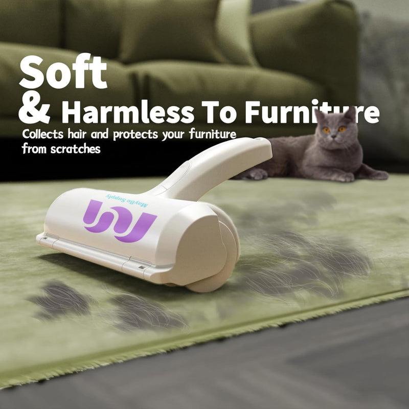 Pet Hair Remover and Reusable Lint Roller - Ultimate Cat and Dog Hair Remover for Furniture, Couch, Carpet, Clothes, and Bedding - Portable, Multi-Surface Fur Removal Tool