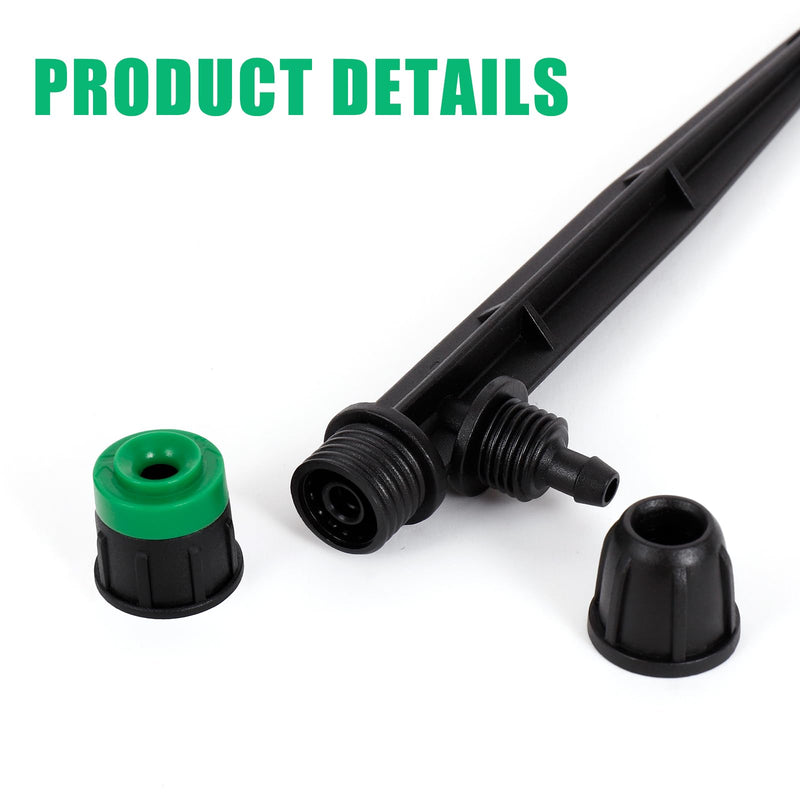 50pcs Drip Irrigation Emitters Sprayer for 1/4" Drip Irrigation Tubing Adjustable 360 Degree Water Flow Drippers on 6.5" Sturdy Stake with Lock Barbed Irrigation Drippers for Watering System 50Pcs Sprayers