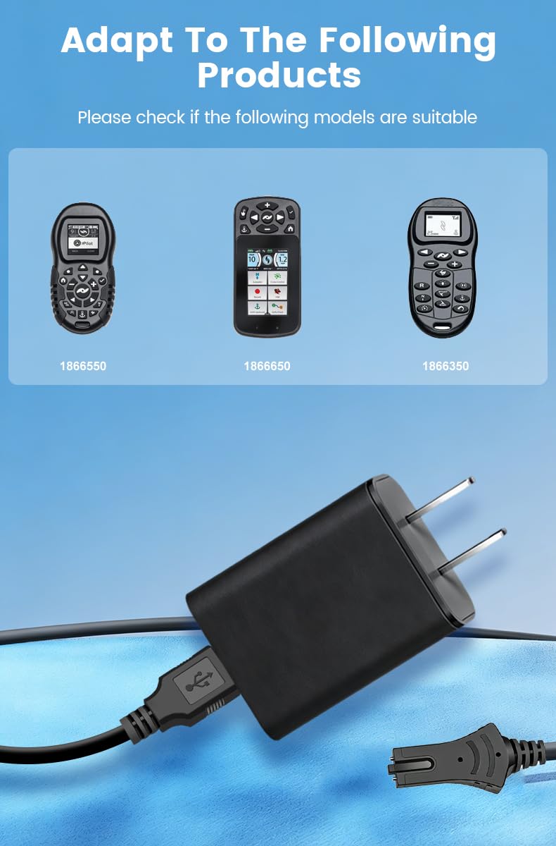 USB Charging Cable Compatible with Minn Kota i-Pilot Link Remotes | for Bluetooth & Legacy Rechargeable GPS Remotes, 1866460 Replacement Cord for Fishing Device Controller Accessories