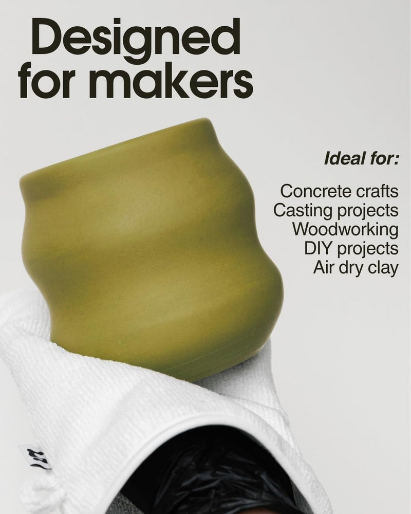 Microfiber Applicator Gloves, Reusable Applicator Mitts for Concrete Sealers, Wood Oils, Waxes & Stains, Brush-Free & Streak-Free Finish, 5 Pack
