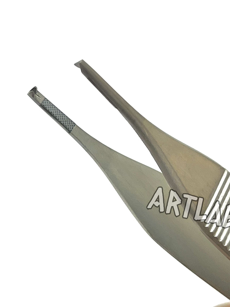Premium German Stainless Tungsten Carbide TIP ADSON Forceps Tissue 1X2 Teeth ADSON Brown Forceps ADSON Dressing Forceps 4.75" Veterinary Instruments (ADSON FORCEP 1X2 Teeth) ADSON FORCEP 1X2 TEETH