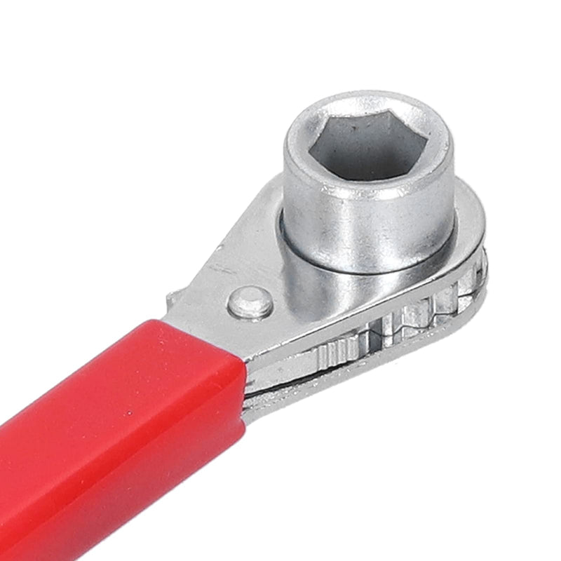01 Ratchet Wrench, Battery Terminal Ratchet Wrench Non‑conductive Thick Vinyl Handle 5/16in 0.4in Battery Terminal Ratchet Wrench for Home for Car