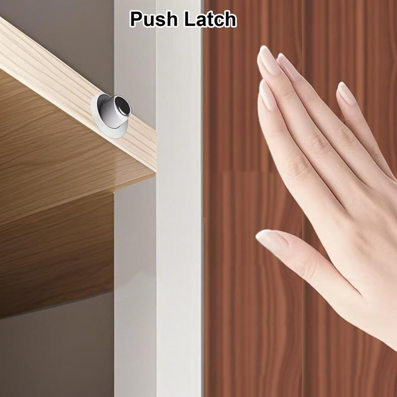 Push to Open Door Latch Cabinet Hardware ZKRIOC 12 Pack Magnetic Push Latch & Lock for Touch Latch and Catch Drawer Magnet Push Release Tip on Closet Close Heavy Duty Strong Pop Out, Gray