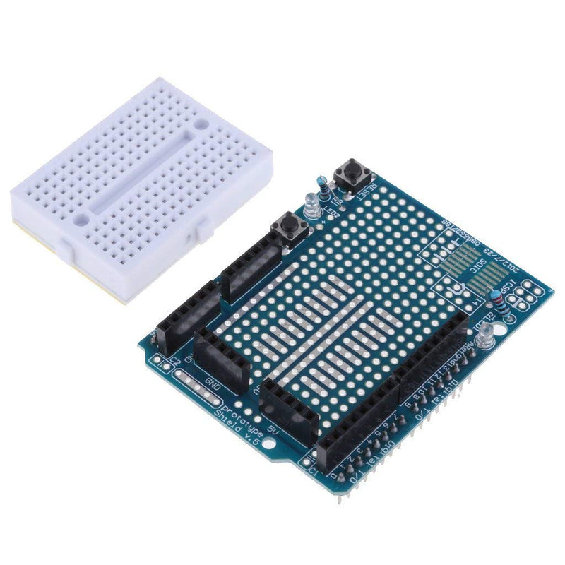 HiLetgo 2pcs UNO R3 Proto Shield Prototype Expansion Board with SYB-170 Mini Breadboard Based for Arduino UNO R3 ProtoShield