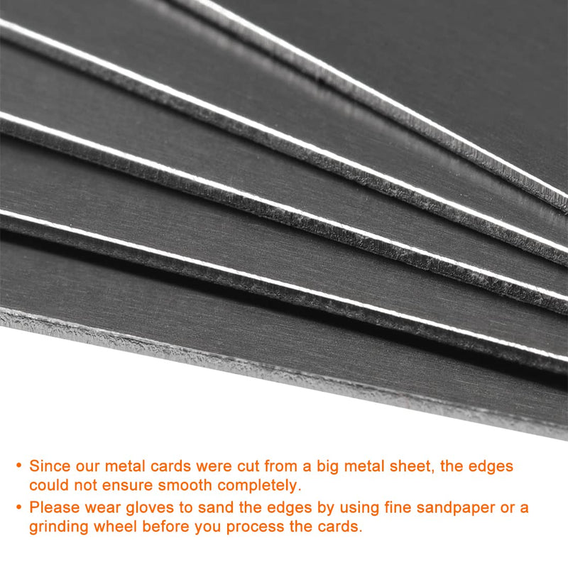 uxcell Blank Metal Card 100x50x1mm Anodized Aluminum Plate for DIY Laser Printing Engraving Black 10 Pcs