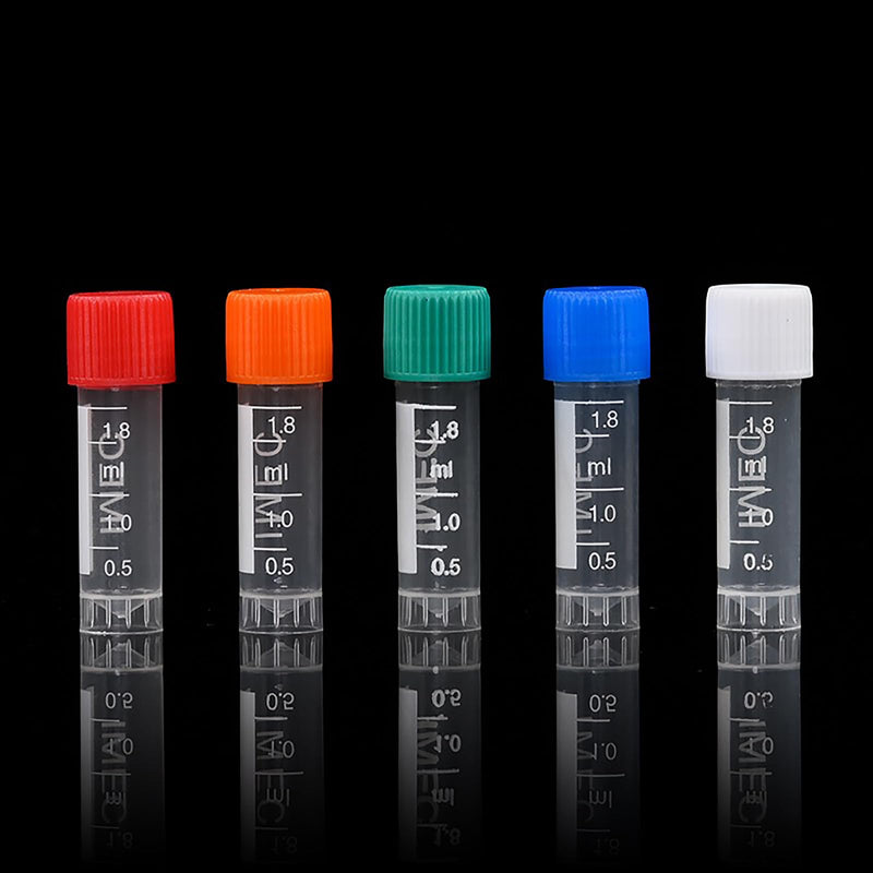 Cryogenic Vials 2ml - Cryo Tubes with Screw Caps - Self Standing Cryogenic Vial (2ml-Orange/(500pcs)) 2ml-Orange/(500pcs)