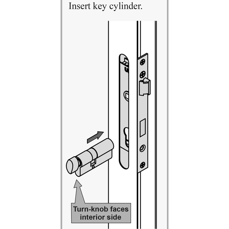 Offset Euro Profile Lock Cylinder with Thumb Turn Fits for Pella Storm Door 2-Bolt Lock, Includes 3 Solid Brass Keys (1, Satin Nickel) 1