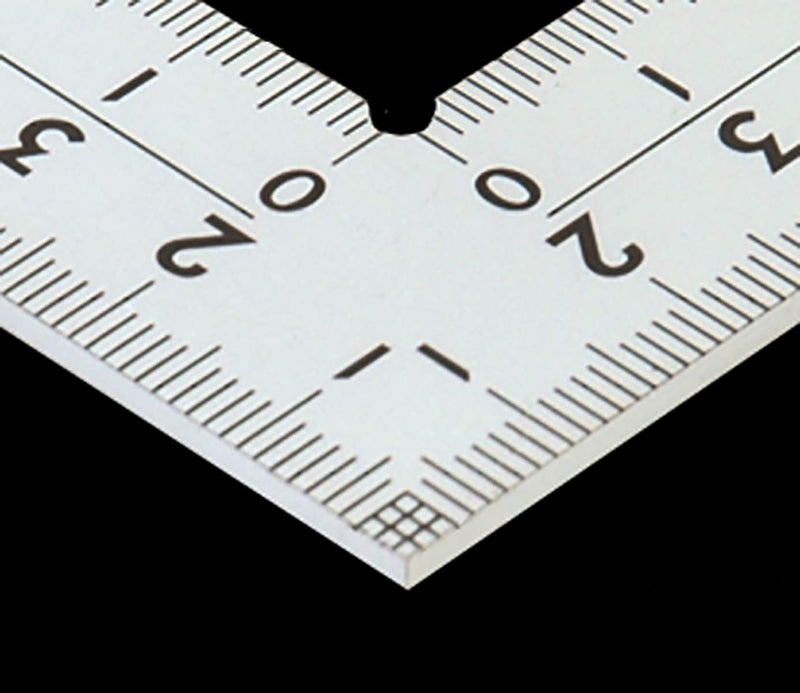Shinwa Sokutei 10451 Curved Scale, Thick Wide Width for Construction, Ironworking, Front and Back Scale, 8 Tiers, Silver, 11.8 inches (30 cm) 11.8 inches (30 cm), Same Scale on Front and Back, 8 Tier Scale in cm