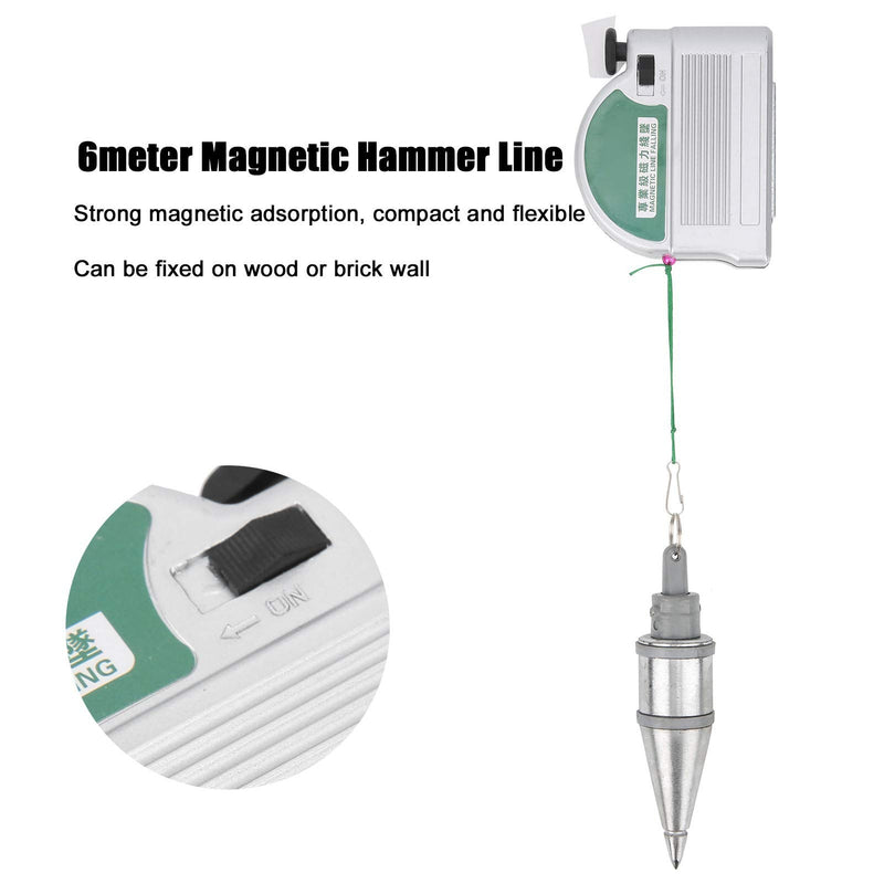 Plumb Bob, Alloy Steel Magnetic Wire Hammer with Fixed Pin for Verticality Measurement