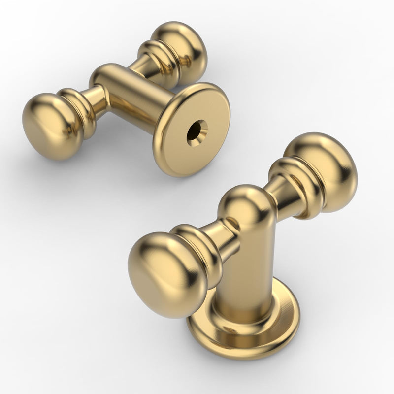 Amerdeco 10 Pack Champagne Bronze Cabinet Knobs Single Hole Cabinet Pulls Drawer Knobs and Pulls for Bathroom Cabinets ZH0083 Knob