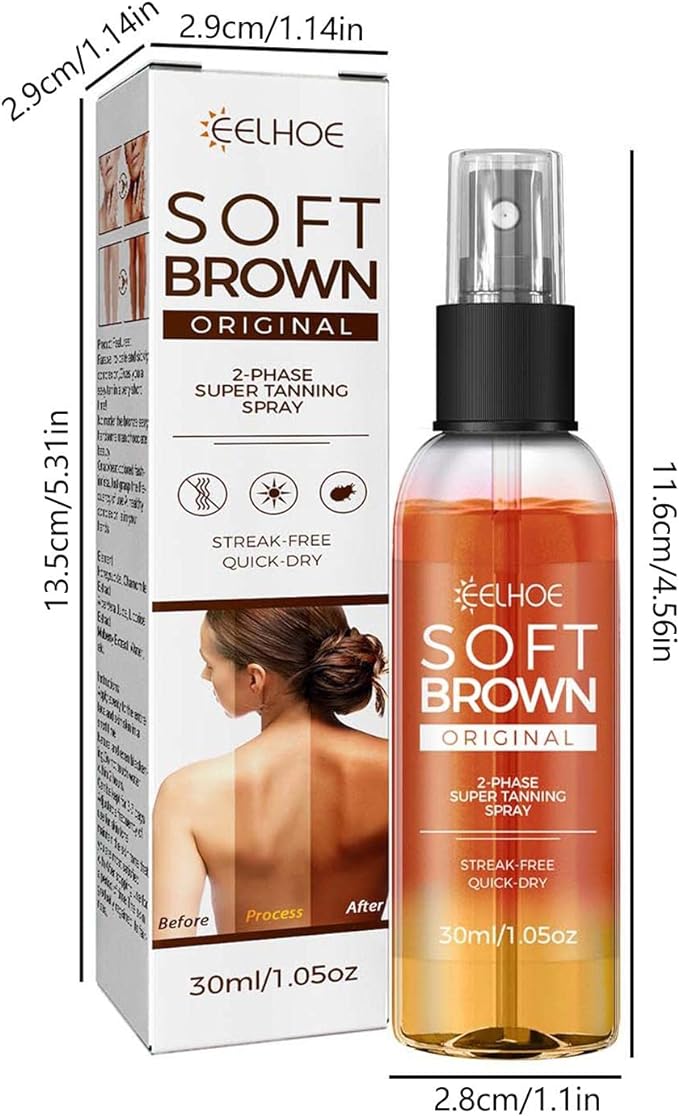 Self Spray Tanning, Natural Tanning Oil Spray Mousse - Graduated Self Tanning Spray, Quick Dry Body Face Self Tanner Lotion Spray, Tan Moisturizer, 30ml - NewNest Australia