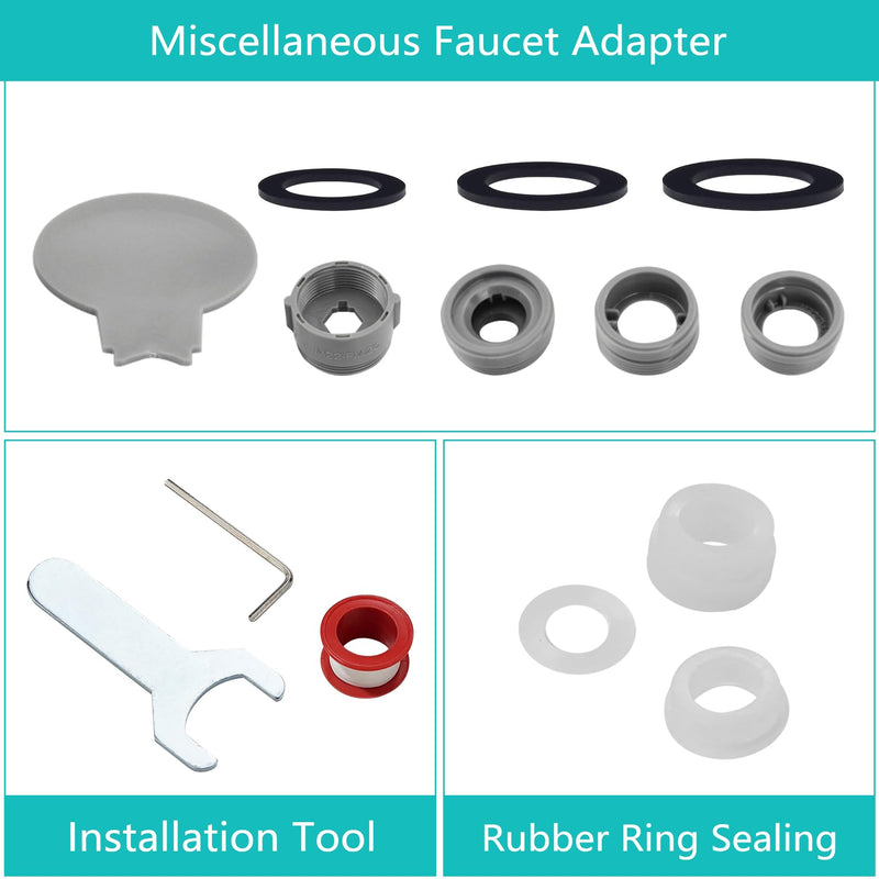 1080°Swivel Faucet Extender, Sink Water Faucet Aerator Extension in Brass, Swivel Robotic Arm Bathroom Faucet Extender, Kitchen Rotating Extension Filter with 2 Mode Splash Silver-1080°