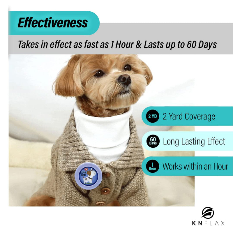 KN FLAX Aegis Calming Clip for Dogs, Anxiety Relief Pheromone Diffuser [Made in Korea], Lasts 60 Days, Reducing Stress During Loud Noises and Separation for All Small, Medium and Large Dog (with U) With You - PawsPlanet Australia