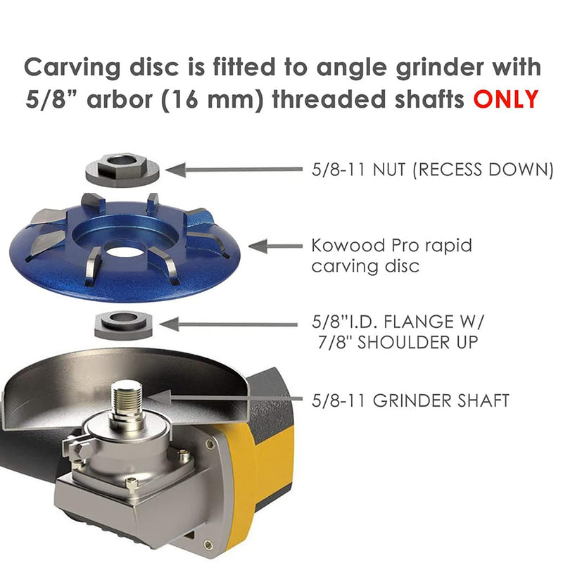 Hoof Trimming Disc for Angle Grinder - 6/8 Teeth Tungsten Steel Blade, Professional Electric Hoof Repair Tool & Wood Carving Disc for Horses, Goats, Cattle, Woodworking(Black 8 Teeth) Black 8 Teeth