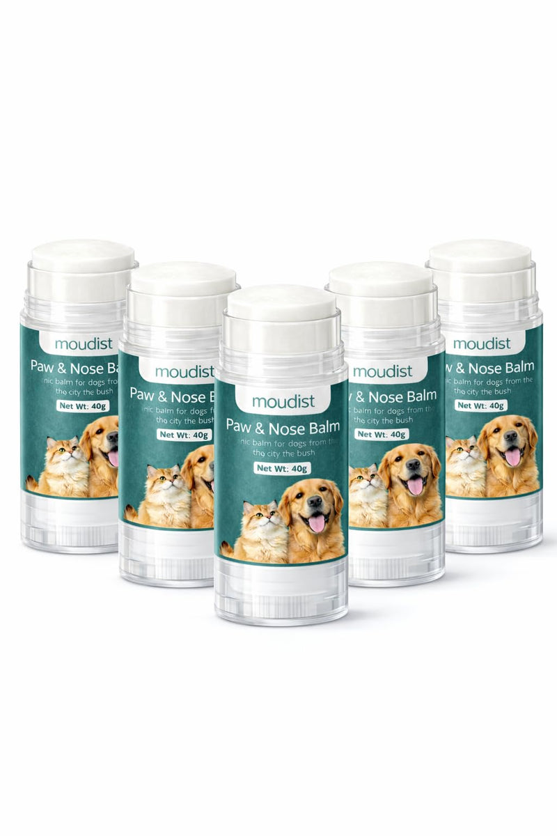 Dog Paw Balm Stick for Dry Cracked Paws – Moisturizing Paw & Nose Balm for Dogs & Cats – Paw Protector for Hot Pavement & Winter Walks, Non-Greasy Formula (40g)