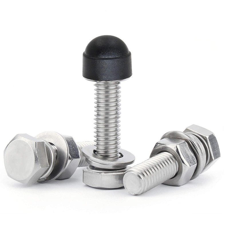 Zorfeter 25 Pcs Hex Head Bolt Covers Dome Plastic Bolt Caps Hexagonal Screw Cover Protection Caps Black, M8 (13 x 15.5mm) M8 (13 x 15.5mm)
