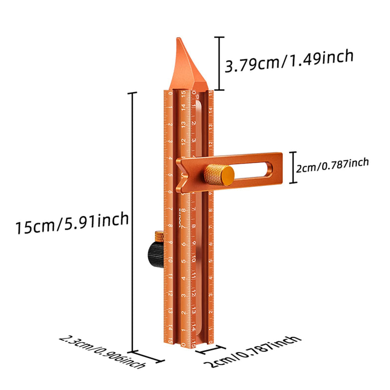 Imbot Magnetic 4-Sided Laser Scale Scribing Tool-Leveling Ruler with Magnetic Base-Multi-Purpose Woodworking Marking Tool for DIY, Woodworking, Carpentry, Furniture Making and Construction
