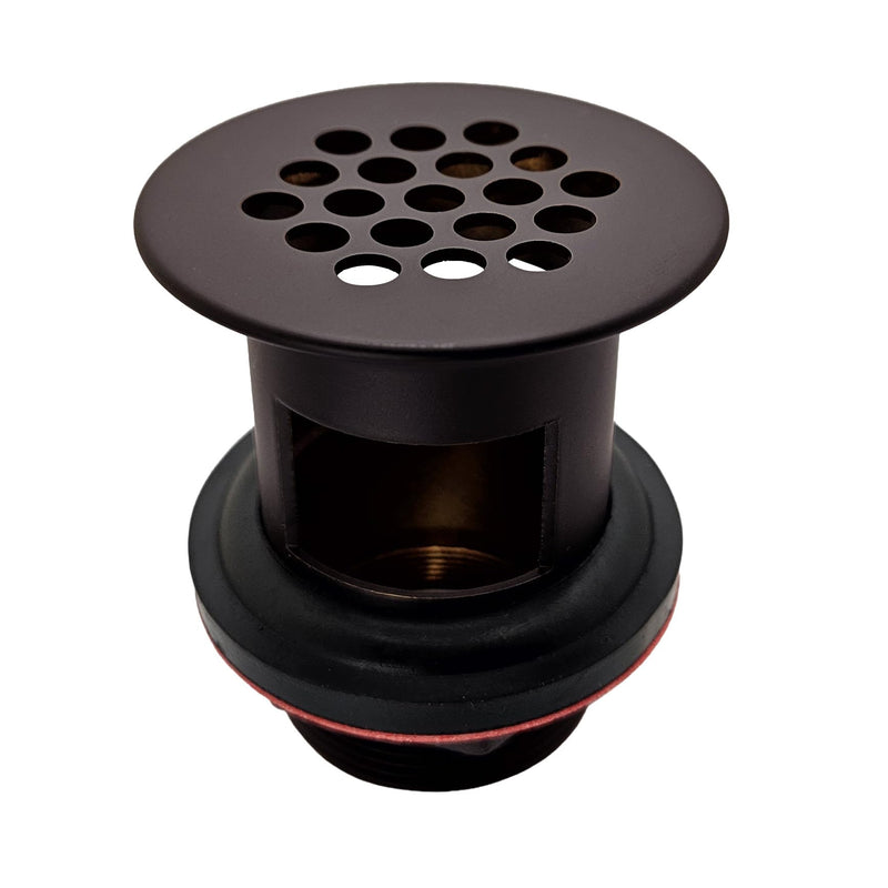 Westbrass D411-2-12 Grid Strainer Lavatory Drain with Overflow Holes - Exposed, Oil Rubbed Bronze