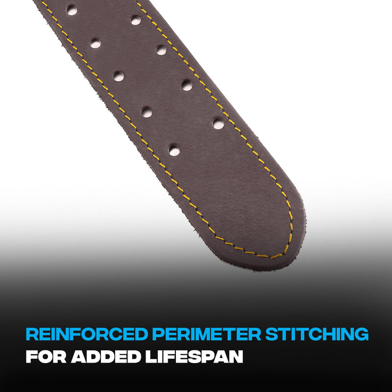 OX Tools Small/Medium Leather Tool Belt 3" Wide Oil-Tanned Leather Belt for Tool Pouch - Adjustable Leather Tool Pouch Belt with Rivet Reinforcements - 29" to 40" Waist Tool Belts for Men OX-P263301