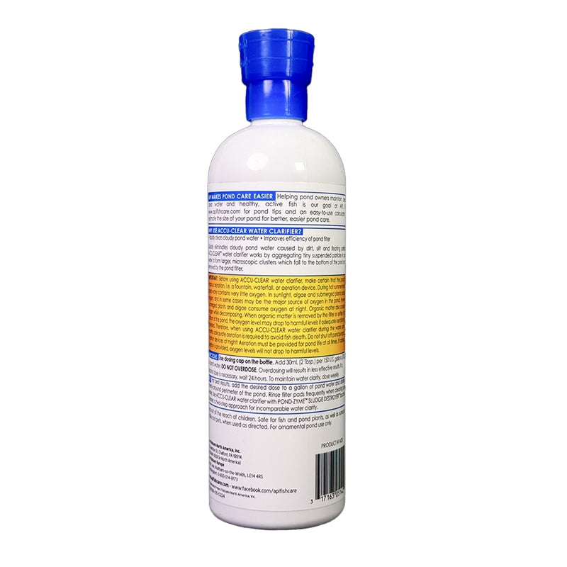 API POND ACCU-CLEAR Pond Water Clarifier 16-Ounce Bottle Pond Treatment 16 oz