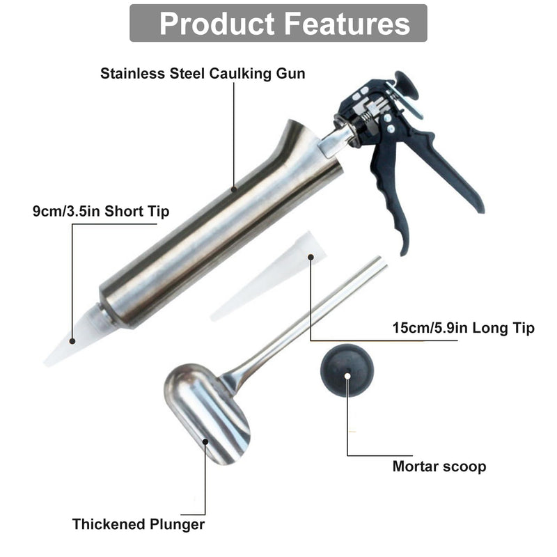 41cm/16.1in Heavy Duty Manual Caulking Gun for Tile Grout