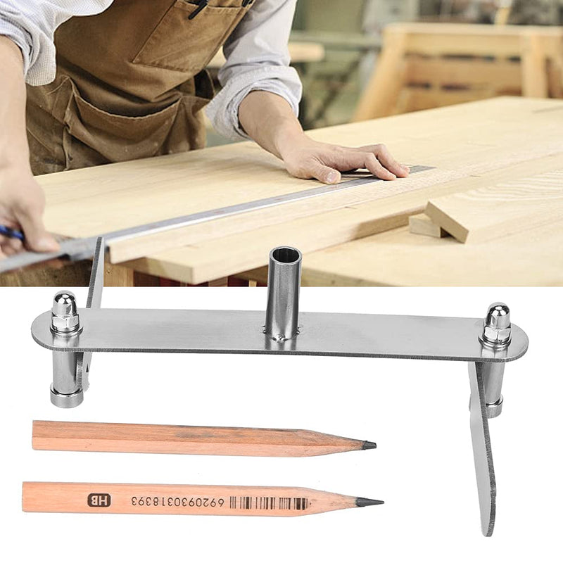 Center Finder, Stainless Steel Marking Positioning Gauge & Centering Tool, Dual Function Scriber and Offset Marker, for Woodworking and Wood Center Finding 40-100MM