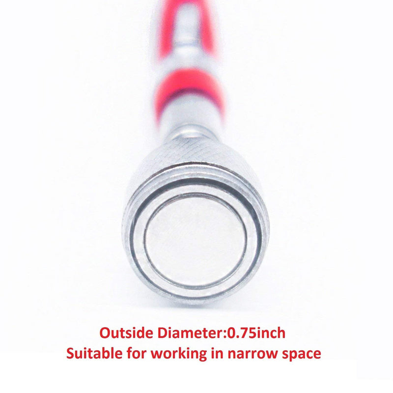 Telescopic Magnetic Pickup Tool,10LB Magnet Stick, 30" Extendable Magnet with Pocket Clip 10LB
