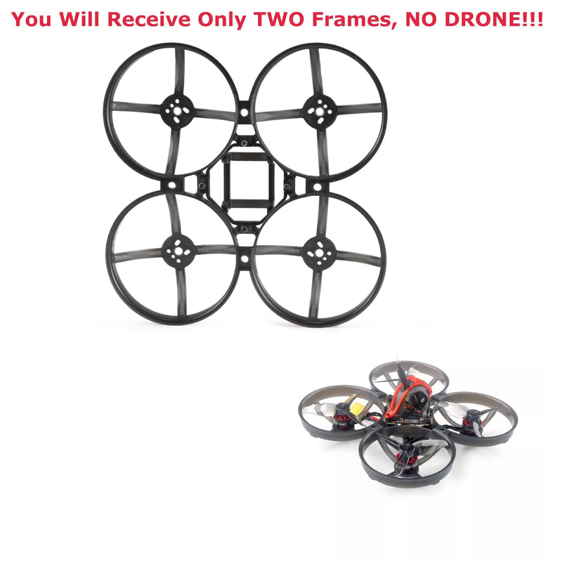 Happymodel Mobula8 85mm Wheelbase Drone Frame Accessories, 2PCS Black Micro FPV Whoop Frame for 2 inch Props 702/703/802/1002/1102/1103 Brushless Motors 1-2S Carbon Fiber Racing Quadcopter Frames