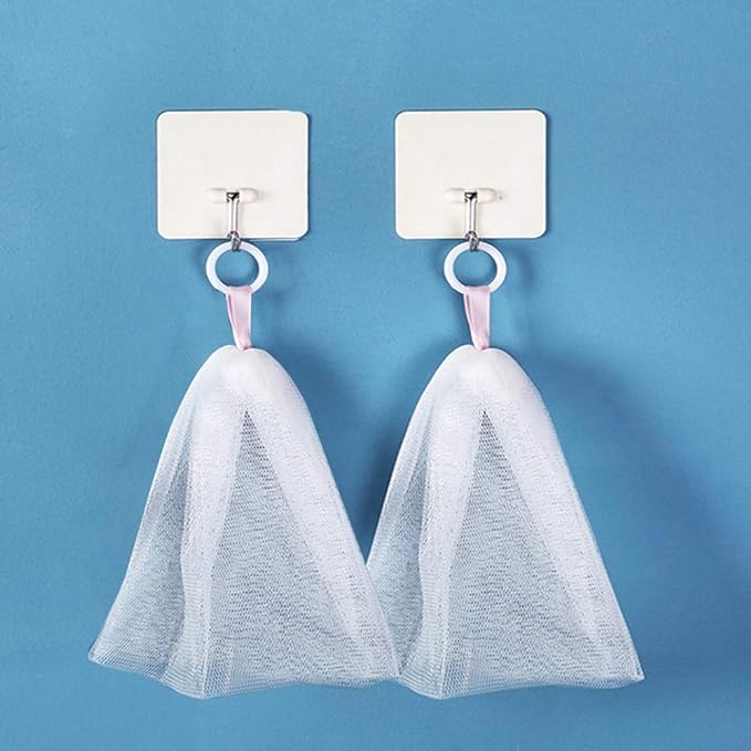 popluxy Foaming Net, Soap Net, Wash Face, Soap Net with Hanging Ring, Set of 10 - NewNest Australia