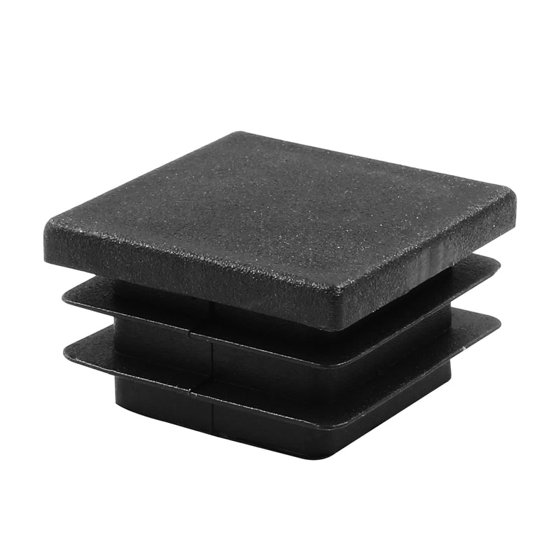 8 Pack 1-1/4" Square Plastic Plugs, Black Tubing End Caps Plugs Insert for Square Tube and Furniture Legs Length: 1-1/4" 8 Pcs