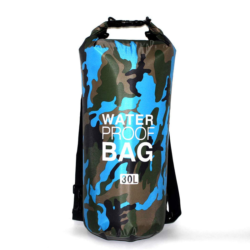 Waterproof Dry Bag 2L/5L/10L/15L/20L/30L, Roll Top Sack Keeps Gear Dry for Kayaking, Rafting, Boating, Swimming, Camping, Hiking, Beach, Fishing with Free Waterproof Phone Case (Light Blue, 30L)