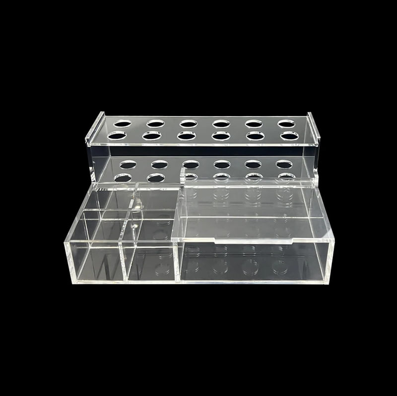 Dental Syringe Acrylic Organizer, YOUYA DENTAL Multi-Function Acrylic Dental Composite Organizer Transparent Resin Holder Applicator for Resin Adhesive Syringes Brush Dispenser Placement Rack Tool Medium