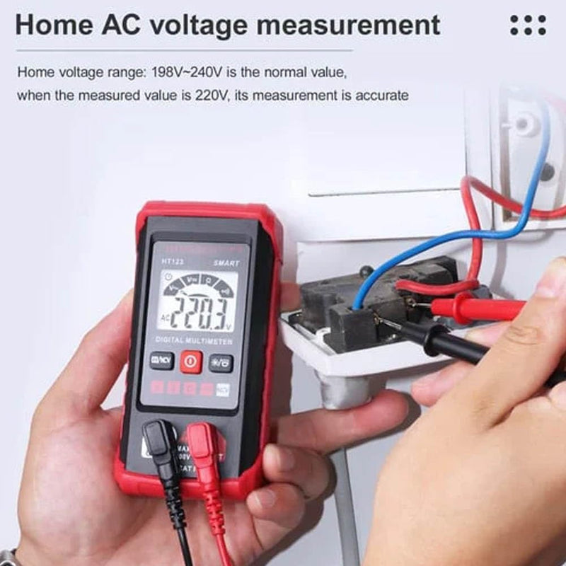 Ht Automatic Digital Multimeter,Tm-510 4000 Counts Smart Digital Multimeter,Digital Display Intelligent Multimeter,Voltage Tester with Non-Contact Voltage Function (1 PCS) 1 PCS