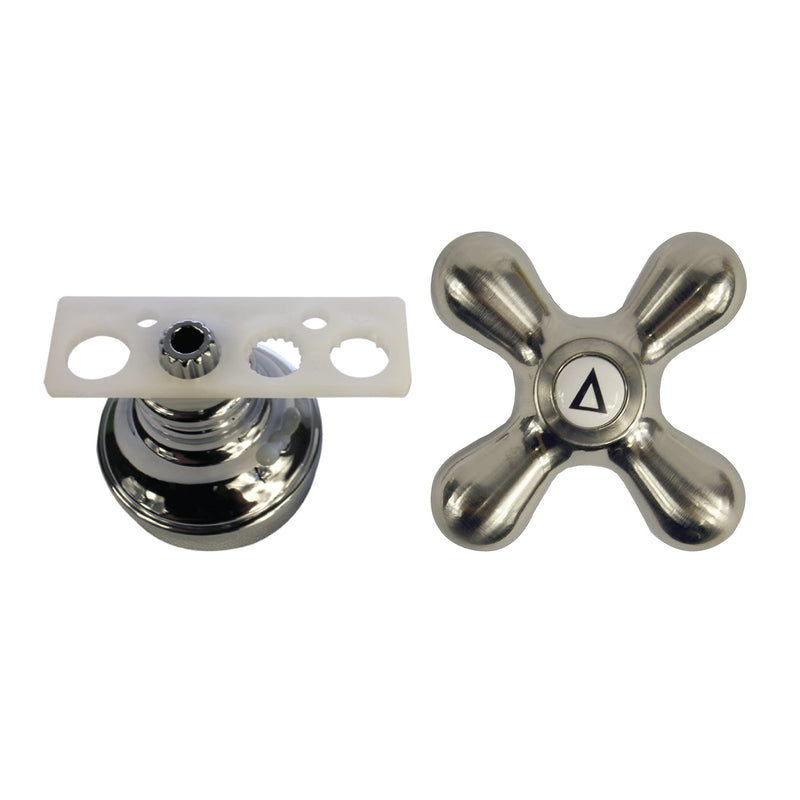 Danco 89255P Cross-Arm Tub/Shower & Sink Faucet Handle, Fits 2-3 Handle Faucets, Does NOT FIT Delta & Moen FAUCETS, Brushed Nickel 2-Pack Brushed Nickel - 2 Pack Medium