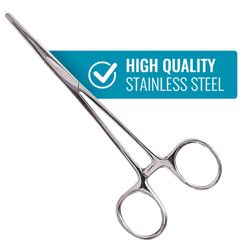 MABIS Kelly Forceps, Medical Forceps, Locking Forceps, Silver, 5.5" 5.5 Inch (Pack of 1)