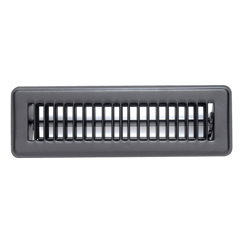 Fits 2x10 and 10x2 Duct Opening | Floor Register with Louvered Design by Handua | Heavy Duty Walkable Design with Damper | Floor Vent Grille | Easy to Adjust Air Supply Lever | Black 2" X 10" Duct Size