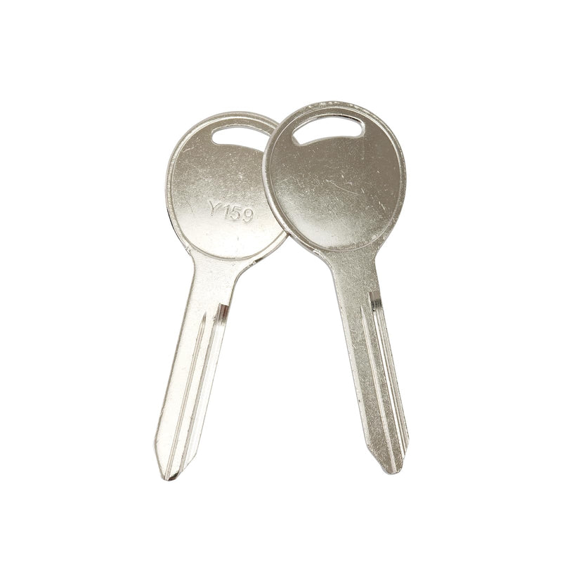 (20PCS) Y159 All-Metal Key Blanks, Premium Nickel-Plated Brass Construction, Non-Transponder Ignition & Door Replacement Keys for Domestic Trucks and Work Vans