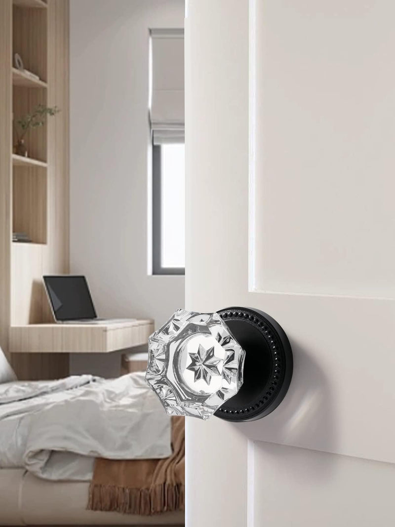 Black Dummy Door Knobs Interior Black Dummy Handle Single Sided Decorative 1 Pack