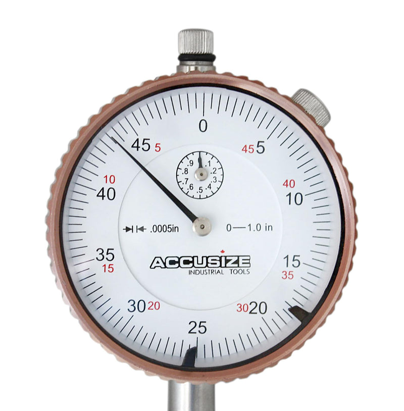Accusize Industrial Tools 0-1'' by 0.0005'' Dial Indicators, P900-S099 0-1" x 0.0005"
