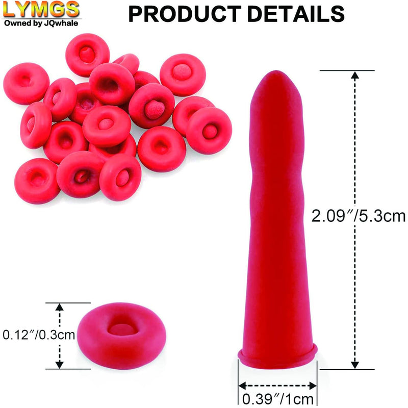 Universal Fit Caulk Tube Latex Sealing Caps, Caulk Saver Cover Sealer for Sealing and Preserving Open Caulking Tube, Red 10 Pack